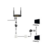Lanberg ADS-RJ45-2RJ45-OS splitter/combinatore cavo nero