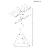 Maclean TV Supporto/Staffa da Pavimento 37–80 max. VESA 600x400 max. 60 kg MC-182 B