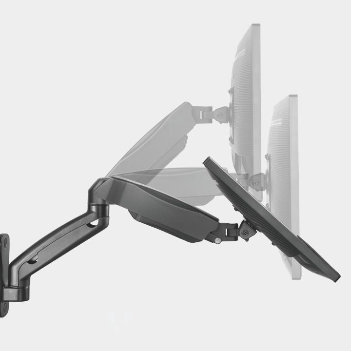 Maclean Supporto a Parete per Monitor Schermo Computer 17-32'' 9kg max Molla Meccanica MC-979