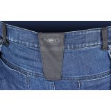 NEO TOOLS DENIM Pantaloni da lavoro Cordura Rinforzi Tasche con Fondina Staccabile Blu navy Taglia M/50