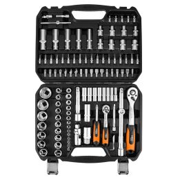 NEO TOOLS Set bussole 1/2 1/4 110 pcs Satin Finish 10-211