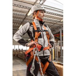 NEO TOOLS set protezione da caduta con cintura in vita e assorbitore di energia