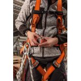 NEO TOOLS set protezione da caduta con cintura in vita e assorbitore di energia