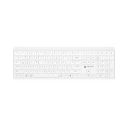 Natec Tang US tastiera wireless BT + 2.4 GHz silenziosa slim bianco