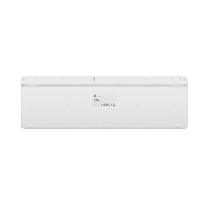 Natec Tang US tastiera wireless BT + 2.4 GHz silenziosa slim bianco