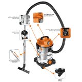 NEO TOOLS Aspirapolvere industriale 1400W 30 L Tank 04-738