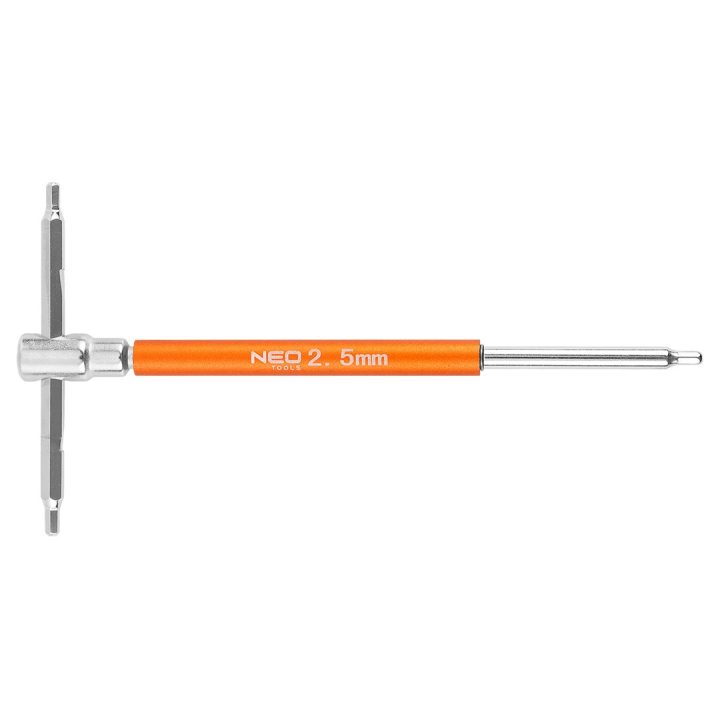 NEO TOOLS T-handle inserti a bussola 2–10 mm set di 10 pezzi con supporto