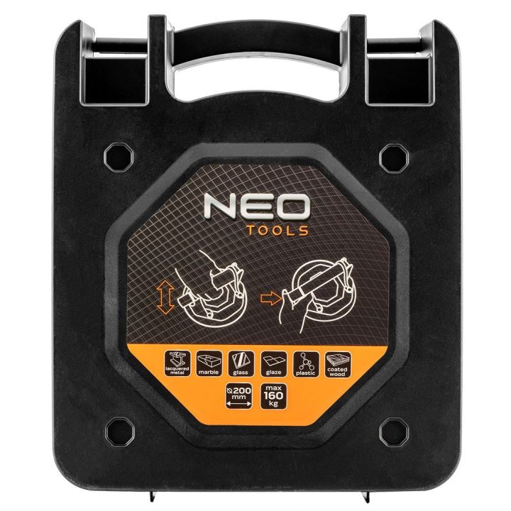NEO TOOLS ventosa a vuoto con pompa per piastrelle e vetro 160 kg in valigetta