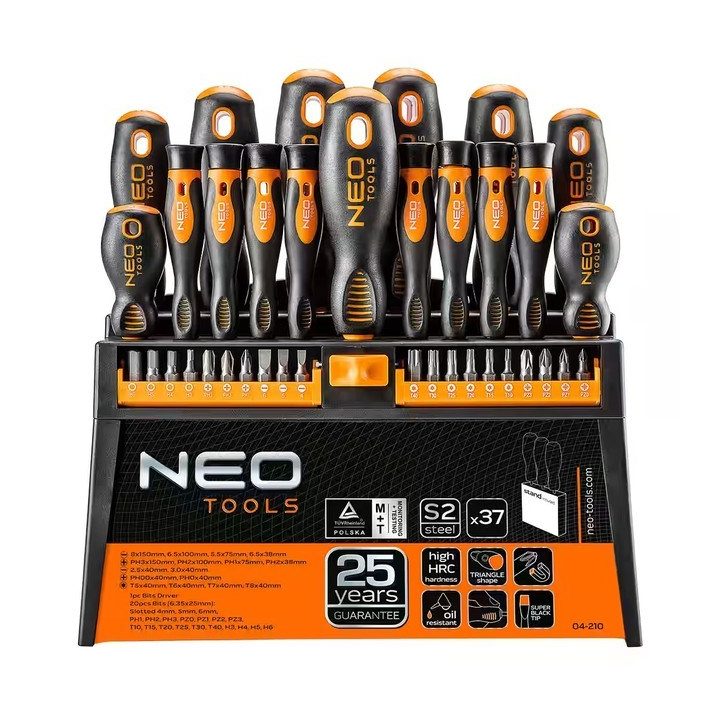 NEO TOOLS set cacciaviti e punte 37 pcs