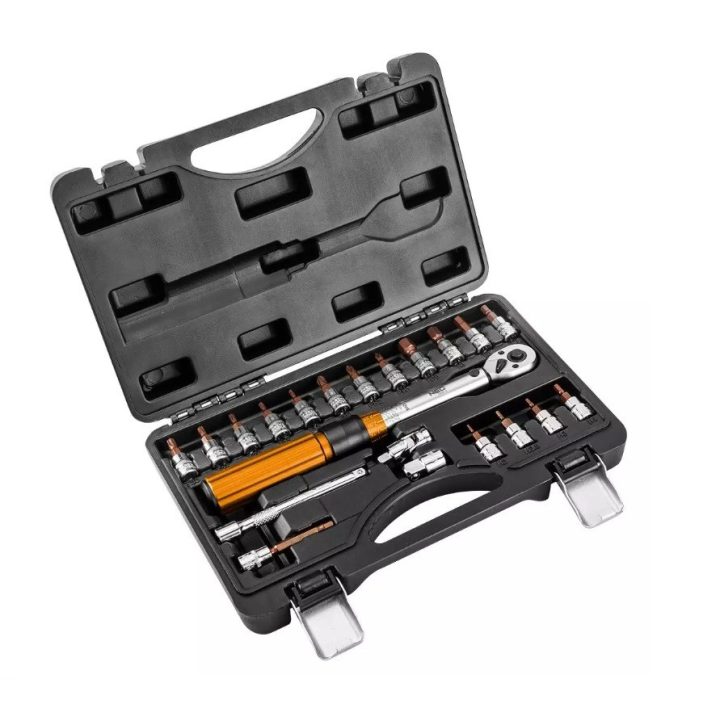 Neo Tools 1/4 chiave dinamometrica bidirezionale 5-25NM set di 21 pcs