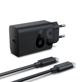 Lenovo 68W USB-C Wall Charger Tablet Universal Black AC Indoor
