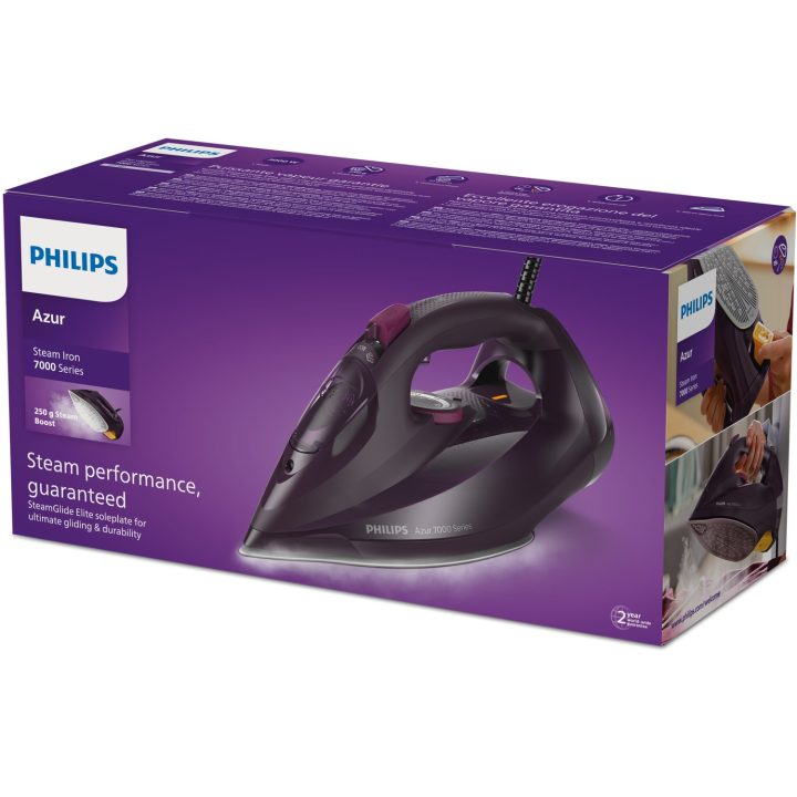 Philips 7000 Serie DST7061/30 Ferro da stiro a vapore SteamGlide Elite piastra 3000 W Viola