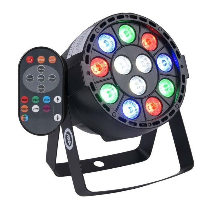 LIGHT4ME P12 LED PAR RGBW - remote-controlled stage lighting
