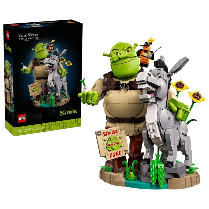 LEGO ICONS 72423 Shrek Donkey and Puss in Boots
