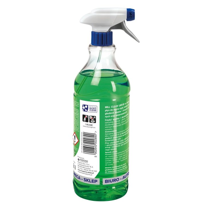 Mill Clean Wash liquid for cleaning windows glass mirrors tiles with lily of the valley fragrance 1.22 L