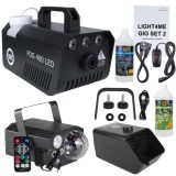 LIGHT4ME GIG Set 2 - set (smoke machine + 1 litre smoke fluid + battery-powered bubble machine + 1 litre bubble fluid + 4-in-1 l