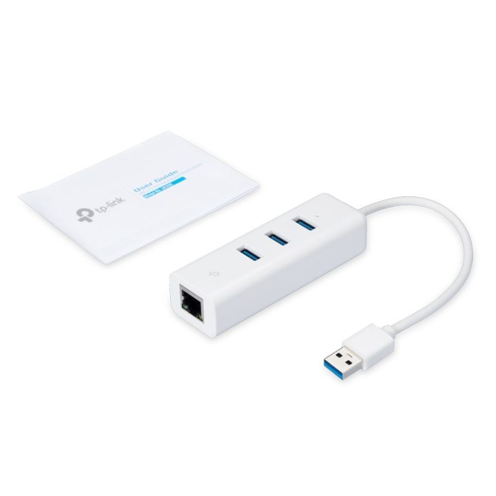 TP-Link UE330 Docking station/replicatore di porte per laptop Cablato USB 3.2 Gen 1 (3.1 Gen 1) Type-A Bianca