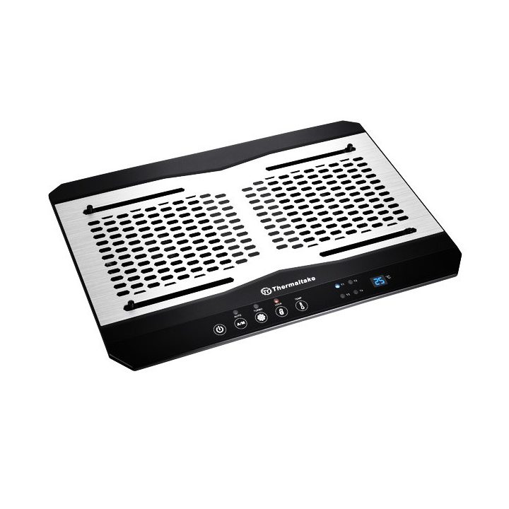 Thermaltake CL-N002-PL12BL-A Pad di raffreddamento per laptop 1300 RPM alluminio nero