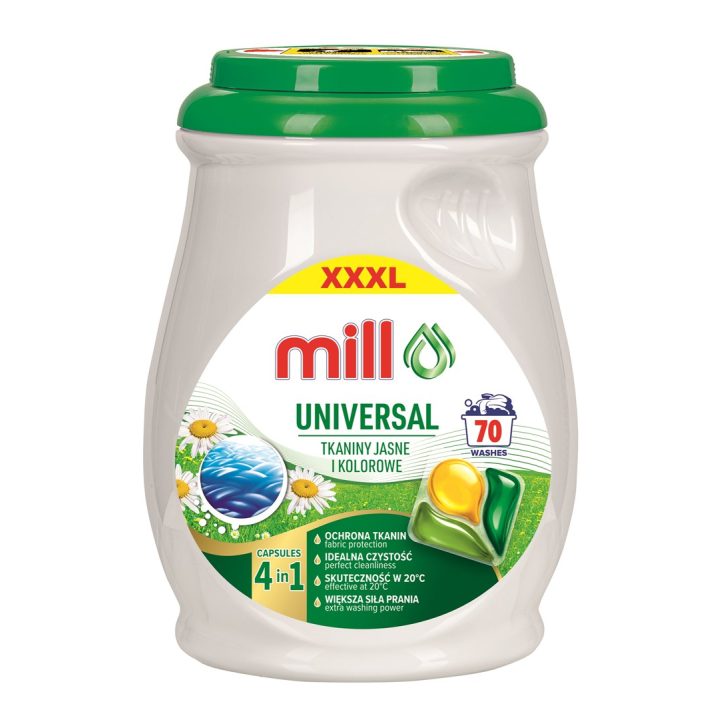 MILL PROFESSIONAL 3-chamber universal laundry capsules 70 pcs.