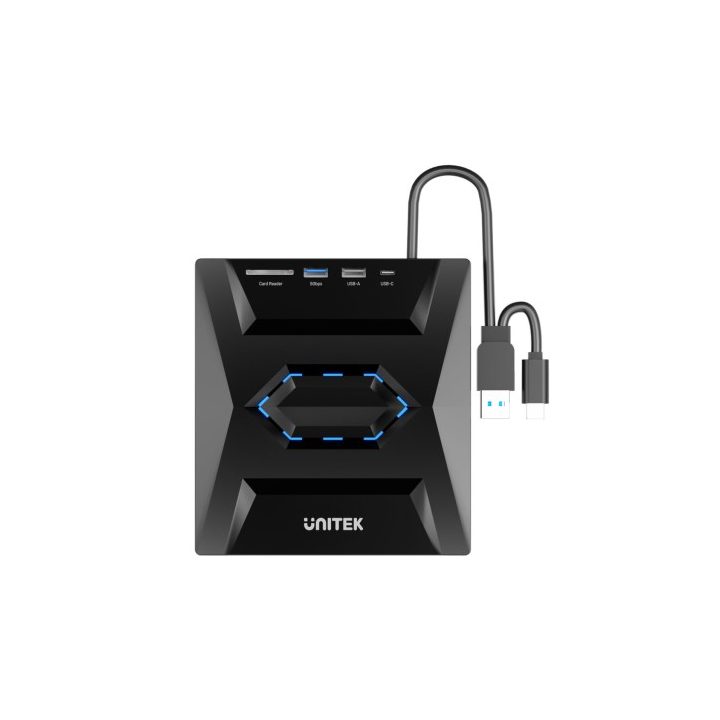UNITEK Masterizzatore esterno DVD/CD con hub 5 Gbps USB