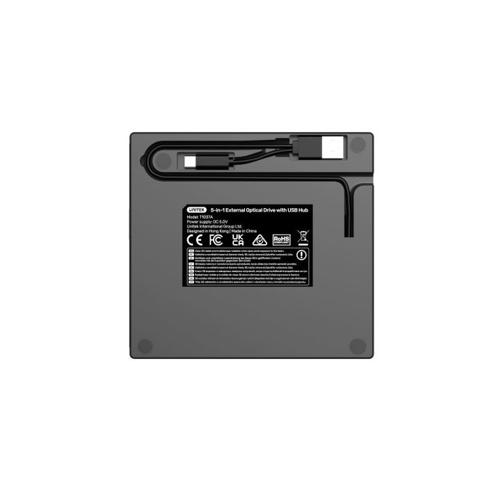 UNITEK Masterizzatore esterno DVD/CD con hub 5 Gbps USB
