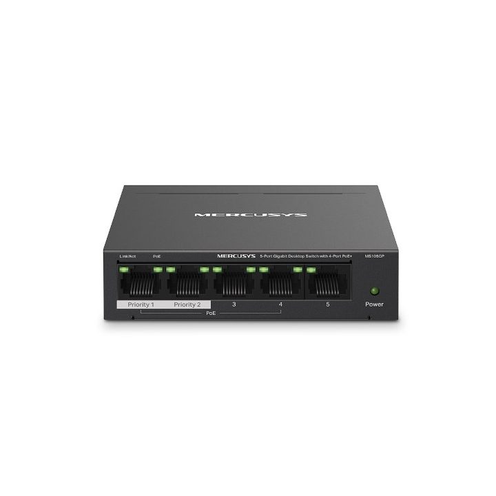 Mercusys 5-Port Gigabit Desktop Switch with 4-Port PoE+