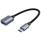 Vention USB 3.0 C Cavo maschio a A femmina OTG 0.15M tipo lega di alluminio grigia