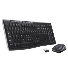 Logitech MK270 keyboard Mouse included Home RF Wireless QWERTY US International Black
