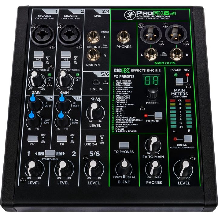 Mackie ProFX6v3 - 6-channel analogue mixer with USB interface black