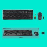 Logitech MK270 keyboard Mouse included Home RF Wireless QWERTY US International Black