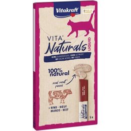 VITAKRAFT VITA NATURALS Manzo liquido - snack per gatti - 5x15 g
