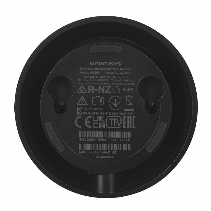 Mercusys MC200 - Pan/Tilt Home Security Wi-Fi Camera