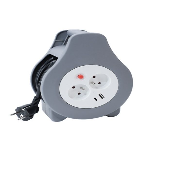 Montis Przedłużacz domowy zwijany z USB 10m MT188 2 AC outlet(s)