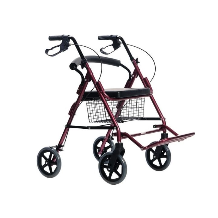 Four-wheel walker with seat function