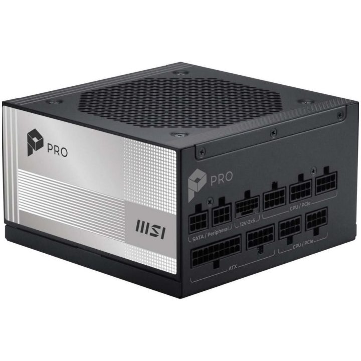 MSI PRO A850PL PCIE5 850W 120mm 80 Plus Platinum aPFC power supply