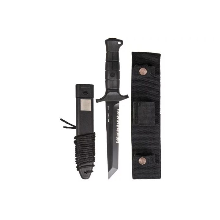 Mil-Tec German Combat Knife Black 2000 steel 440