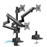 Maclean MC-811 Monitor Bracket Desk Mount Holder For 3 LCD LED Monitors USB 17'' - 27 3 x 7kg VESA
