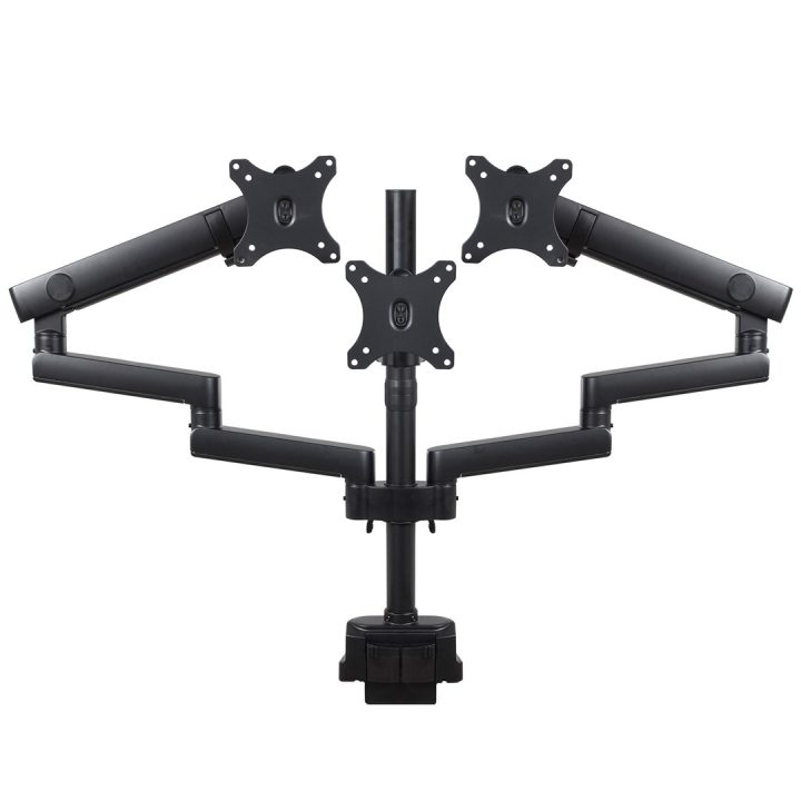 Maclean MC-811 Monitor Bracket Desk Mount Holder For 3 LCD LED Monitors USB 17'' - 27 3 x 7kg VESA