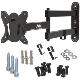 Maclean MC-417 Full Motion TV Monitor Wall Mount 13-32 30kg max. VESA 100x100 Black Powder Coated Universal Holder Bracket Adjus