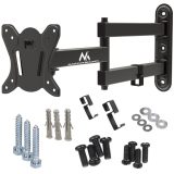 Maclean MC-417 Full Motion TV Monitor Wall Mount 13-32 30kg max. VESA 100x100 Black Powder Coated Universal Holder Bracket Adjus