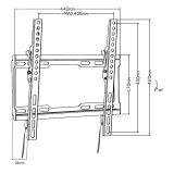 Maclean TV MC-412 Wall Mount Bracket 32 -70 VESA 400x400 45kg Tilting Universal Adjustable Spirit Level Mounting Accessories