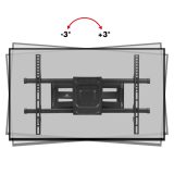 Maclean TV Mount max VESA 600x400 32-85 60kg horizontal and vertical angle adjustment profile 65-390mm black MC-789