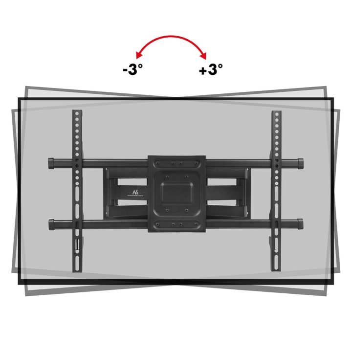 Maclean TV Mount max VESA 600x400 32-85 60kg horizontal and vertical angle adjustment profile 65-390mm black MC-789