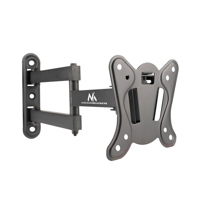 Maclean MC-417 Full Motion TV Monitor Wall Mount 13-32 30kg max. VESA 100x100 Black Powder Coated Universal Holder Bracket Adjus