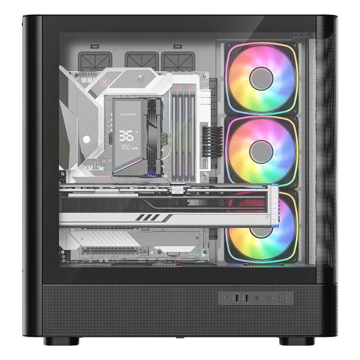 MODECOM Volcano Volcano AQ500 ARGB Midi Black