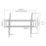 Maclean TV or monitor mount max. VESA 900x600 60-120 120kg black MC-750N