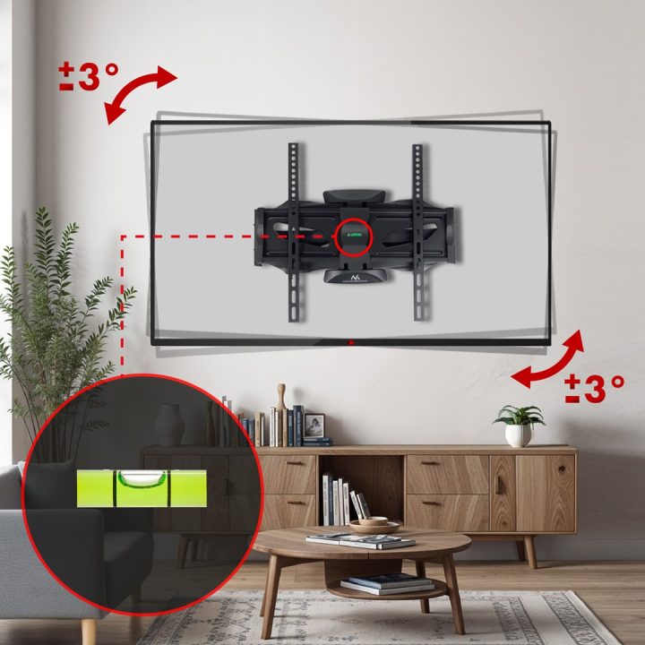 Maclean MC-781 TV mount 177.8 cm (70 ) Black