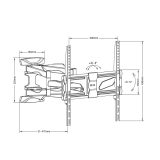 Maclean MC-781 TV mount 177.8 cm (70 ) Black