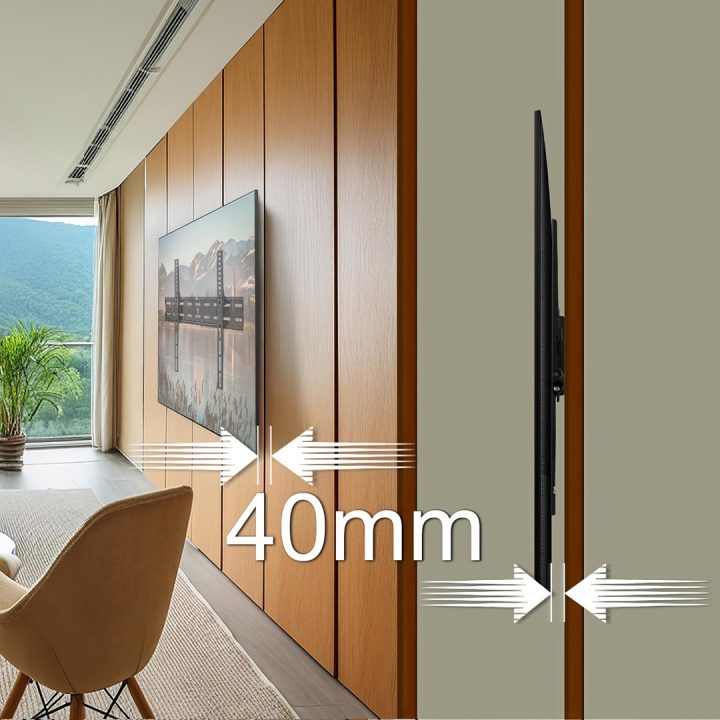 MACLEAN BRACKETS MC-862 Original Extra Sturdy Adjustable Easy Installation TV Bracket 26-55 40kg Universal Black max Vesa 400x40