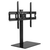 Maclean MC-386 Universal TV Stand Base for Cabinet Dresser Table Desk 32 - 75 40kg VESA 35° Rotating Temepred Glass Adjustable T